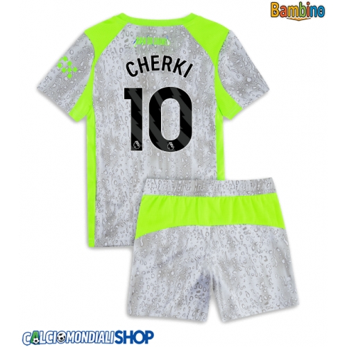 Maglie da calcio Manchester City Rayan Cherki #10 Terza Maglia Bambino 2025-26 Manica Corta + Pantaloni corti)